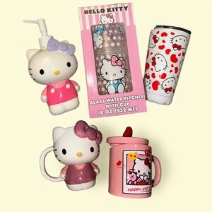 Hello Kitty Pink and Red Drinkware Collection